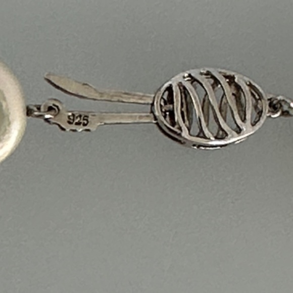 925 freshwater Cream Pearl Necklace made in Germany - Picture 8 of 8